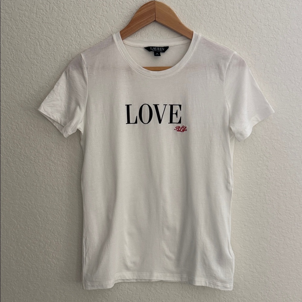 Lauren Ralph Lauren White Short Sleeve T-Shirt Size M